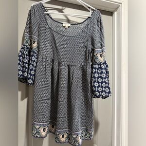 Umgee babydoll. Rayon/cotton.
